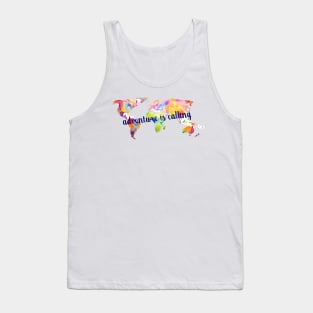 Adventure is Calling World Map Tank Top